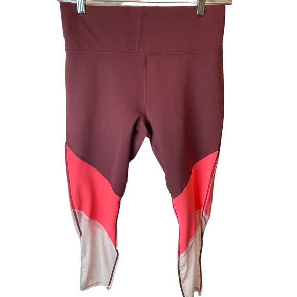 NWT! Fabletics Tri-Tone Athletic Leggings Zone High Waisted 7/8 Size XL - Picture 2 of 4